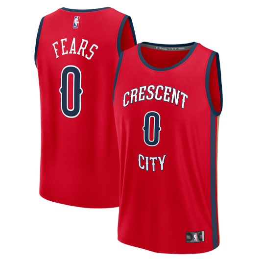 Jeremiah Fears New Orleans Pelicans Fanatics Fast Break Replica Player Jersey - Statement Edition - Red Official NBA Team Apparel Basketball Fan Gear