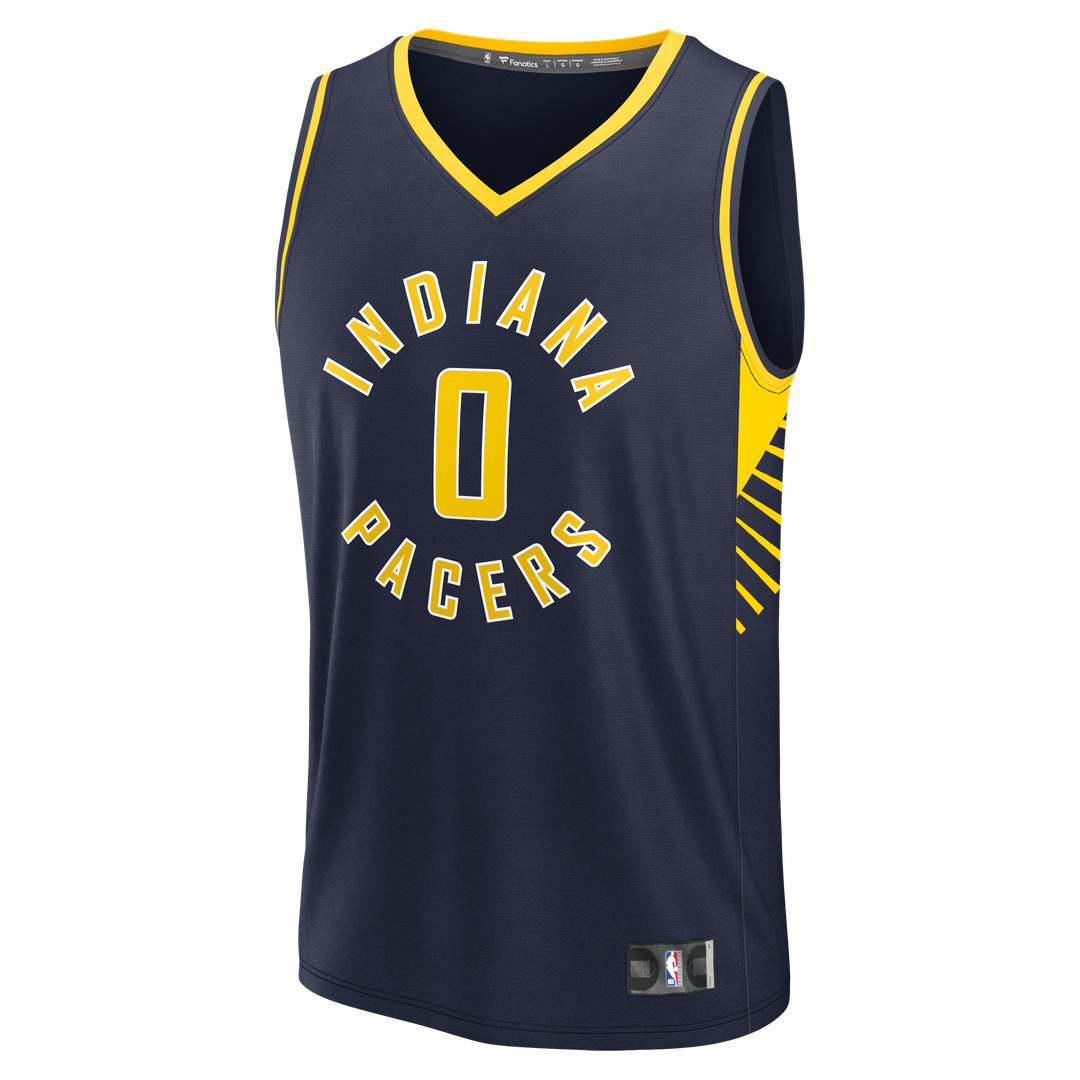 Tyrese Haliburton Indiana Pacers Fanatics Youth Fast Break Replica Player Jersey - Navy Official NBA Team Apparel Basketball Fan Gear