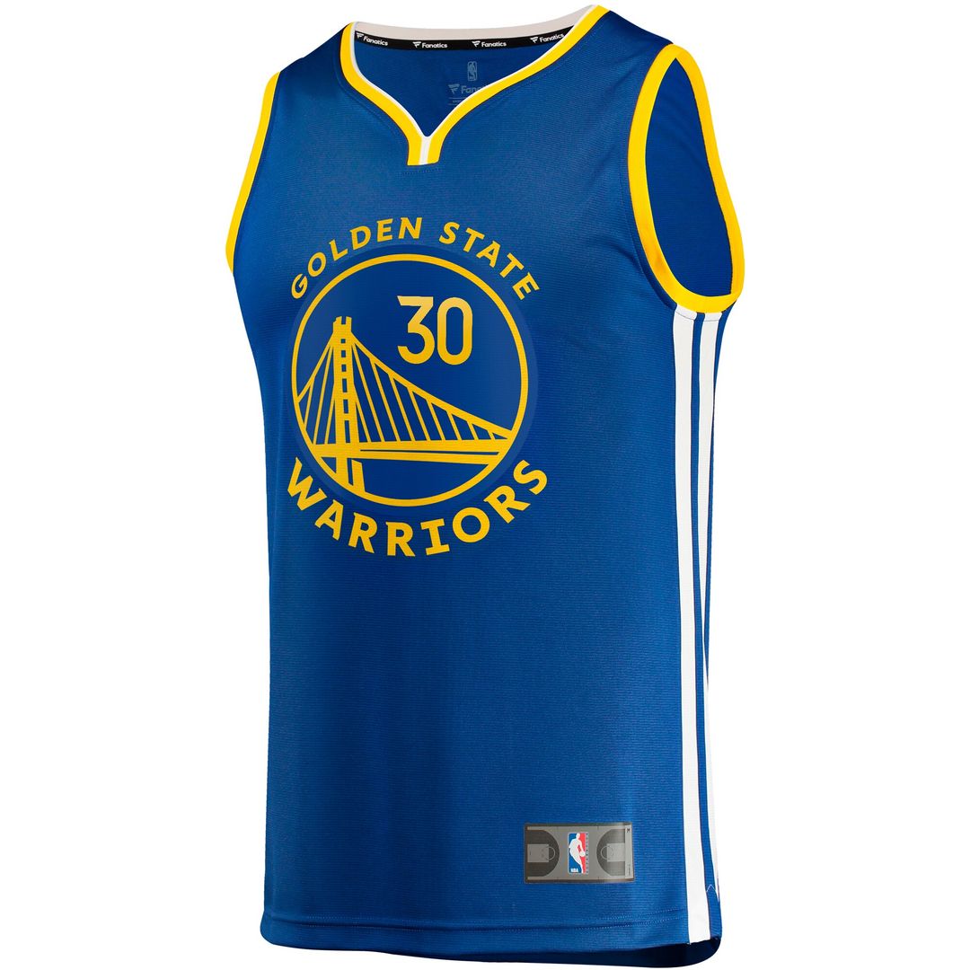 Stephen Curry Golden State Warriors Fanatics Fast Break Replica Jersey - Icon Edition - Royal Official NBA Team Apparel Basketball Fan Gear