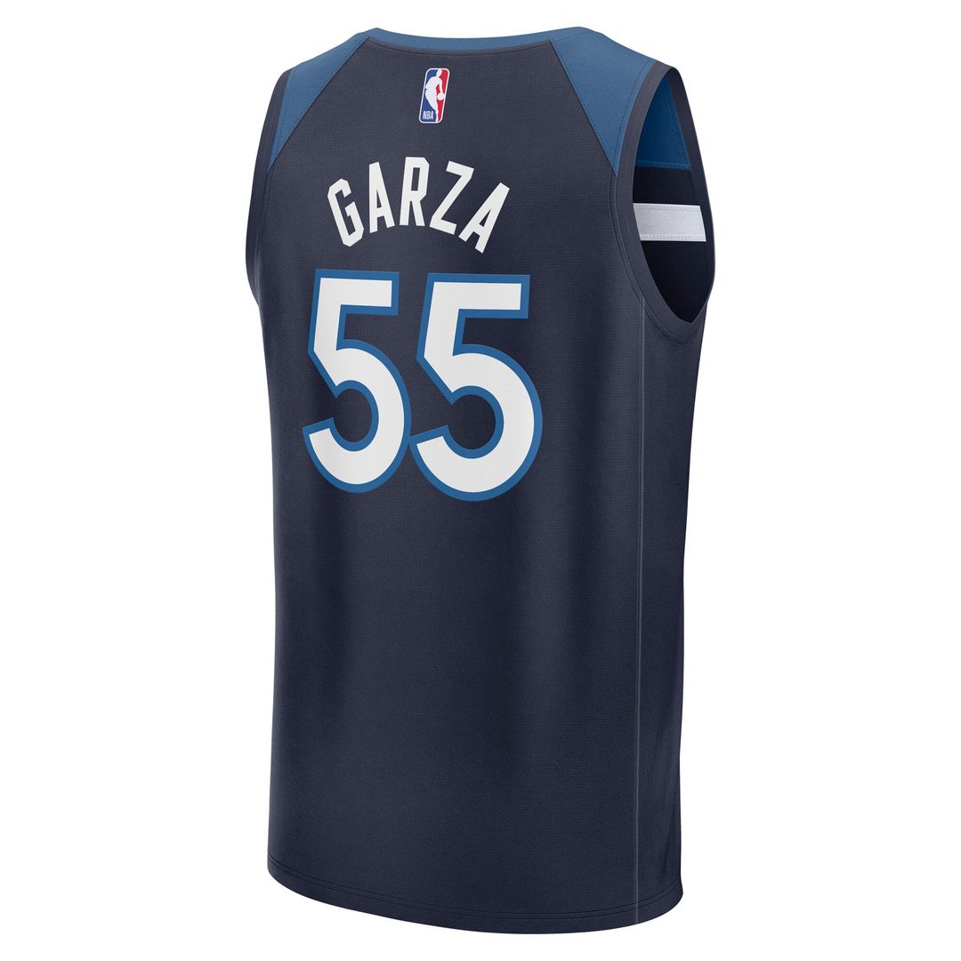 Luka Garza Minnesota Timberwolves Fanatics Fast Break Replica Player Jersey - Icon Edition - Navy Official NBA Team Apparel Basketball Fan Gear