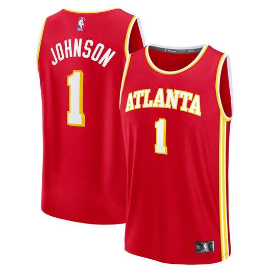 Jalen Johnson Atlanta Hawks Fanatics Fast Break Replica Jersey - Icon Edition - Red Official NBA Team Apparel Basketball Fan Gear