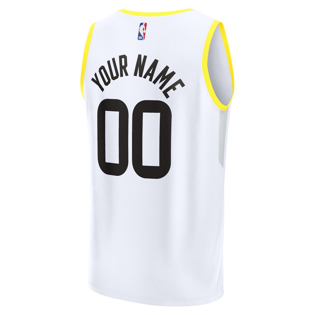Utah Jazz Fanatics Youth Fast Break Replica Custom Jersey - Association Edition - White Official NBA Team Apparel Basketball Fan Gear