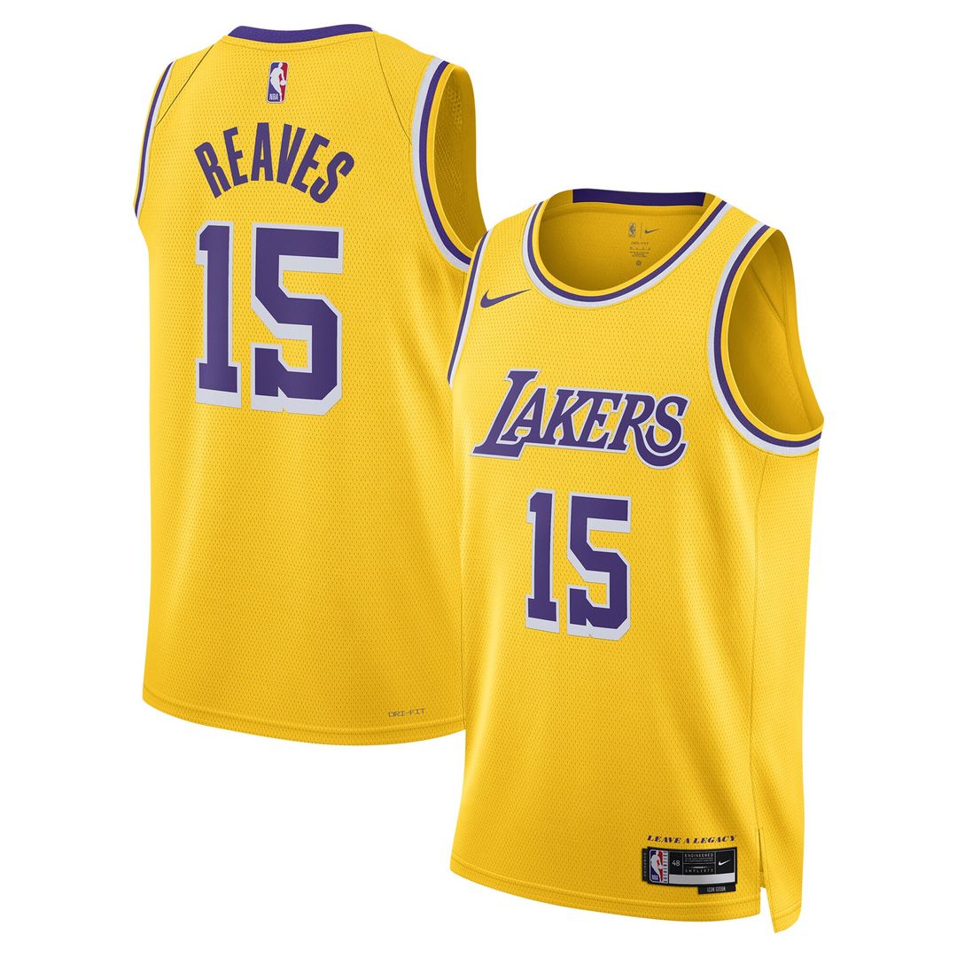 Austin Reaves Los Angeles Lakers Nike Unisex Swingman Jersey - Icon Edition - Gold Official NBA Team Apparel Basketball Fan Gear