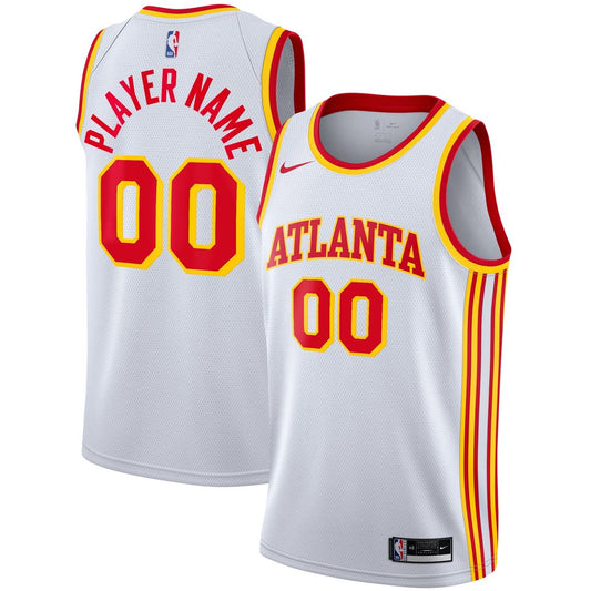 Atlanta Hawks Nike 2020/21 Swingman Custom Jersey - Association Edition - White Official NBA Team Apparel Basketball Fan Gear