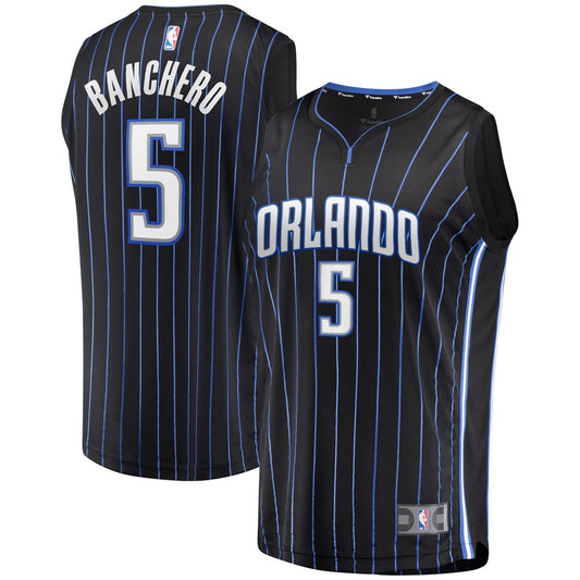 Paolo Banchero Orlando Magic Fanatics Youth Fast Break Player Jersey - Icon Edition - Black Official NBA Team Apparel Basketball Fan Gear