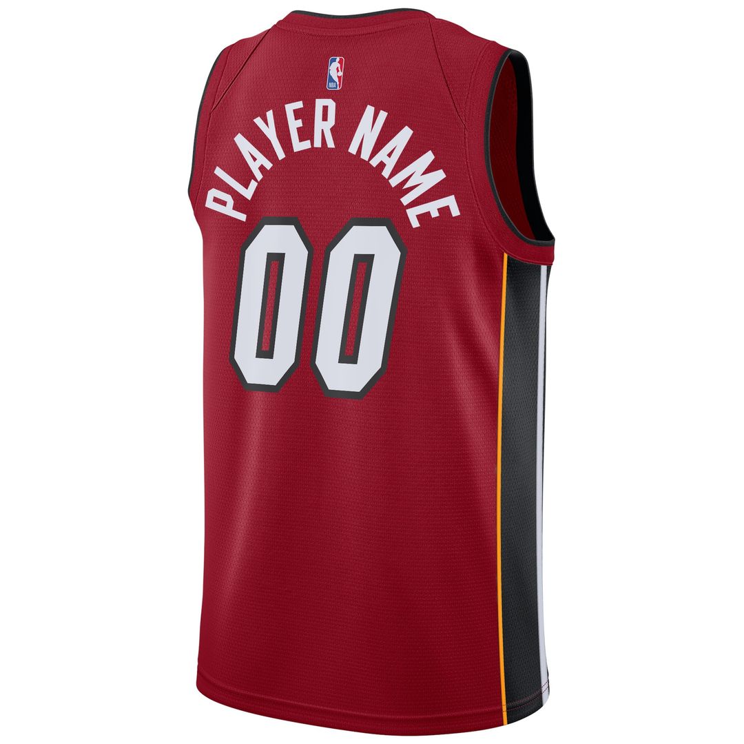 Miami Heat Jordan Brand Swingman Custom Jersey - Statement Edition - Red Official NBA Team Apparel Basketball Fan Gear