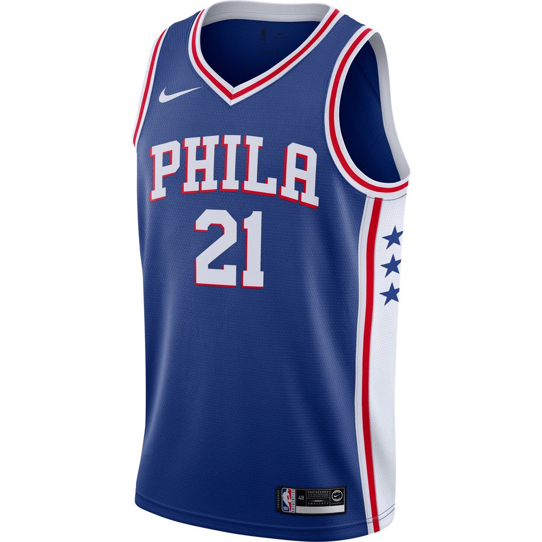 Joel Embiid Philadelphia 76ers Nike 2019/2020 Swingman Jersey - Icon Edition - Royal Official NBA Team Apparel Basketball Fan Gear