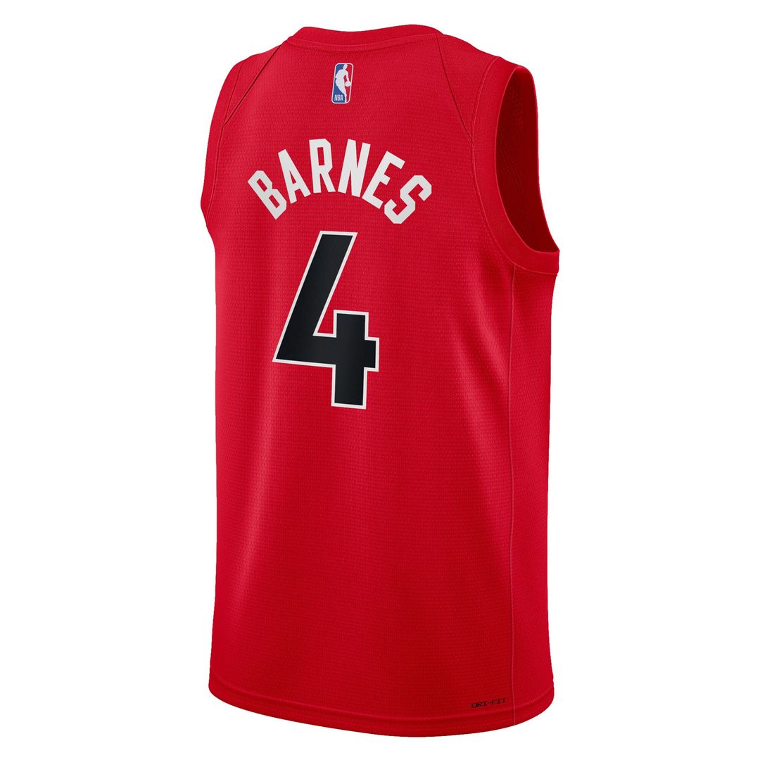 Scottie Barnes Toronto Raptors Nike Youth Swingman Jersey - Icon Edition - Red Official NBA Team Apparel Basketball Fan Gear