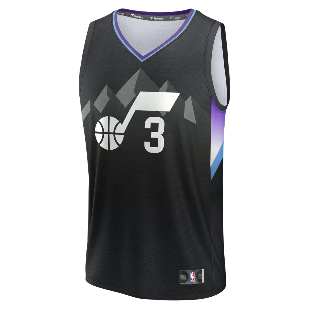 Keyonte George Utah Jazz Fanatics Fast Break Replica Jersey - Statement Edition - Black Official NBA Team Apparel Basketball Fan Gear