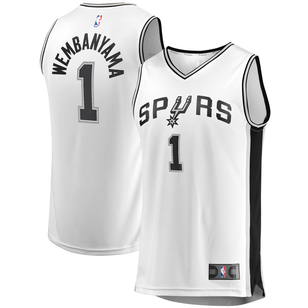 Victor Wembanyama San Antonio Spurs Fanatics Youth Fast Break Player Jersey - Association Edition - White Official NBA Team Apparel Basketball Fan Gea