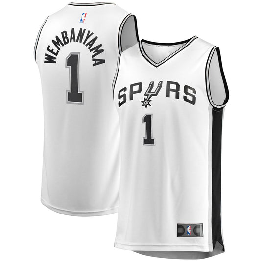 Victor Wembanyama San Antonio Spurs Fanatics Youth Fast Break Player Jersey - Association Edition - White Official NBA Team Apparel Basketball Fan Gea