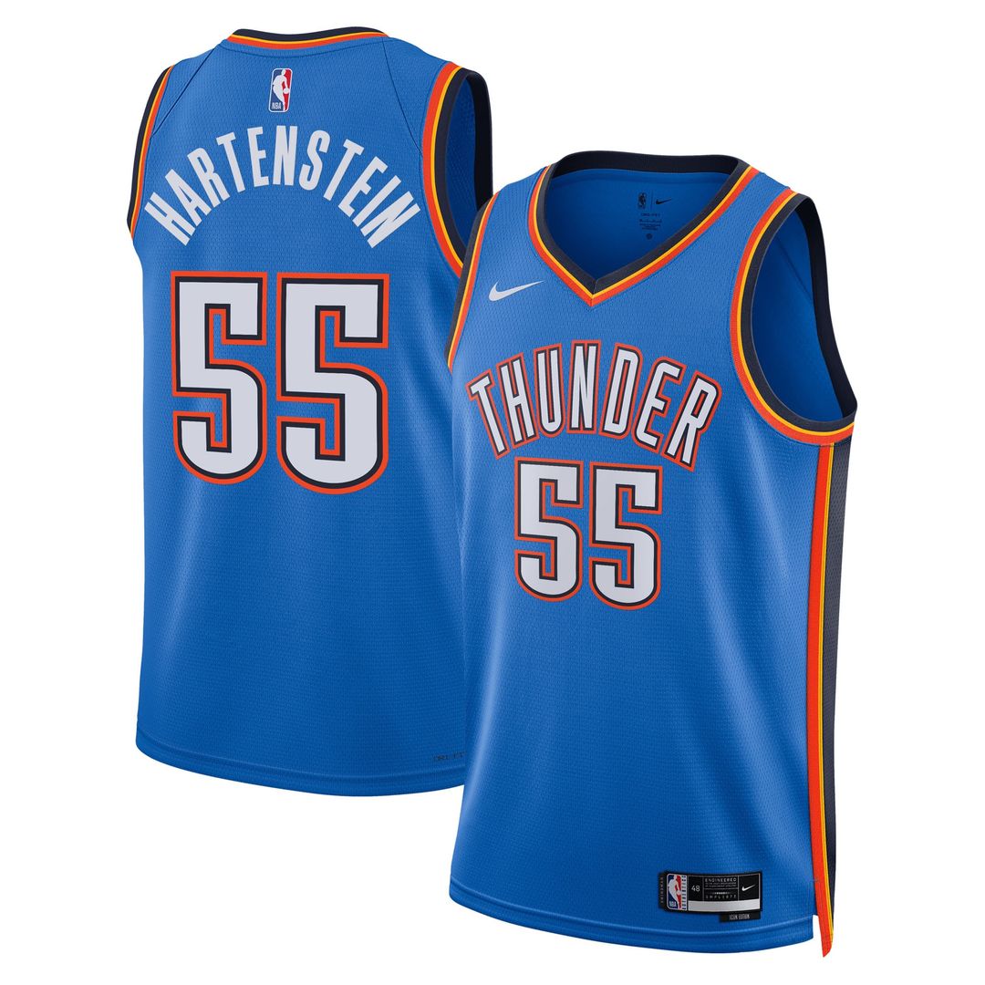 Isaiah Hartenstein Oklahoma City Thunder Nike Unisex Swingman Jersey - Icon Edition - Blue Official NBA Team Apparel Basketball Fan Gear