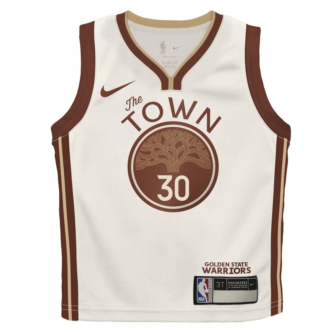 Stephen Curry Golden State Warriors Nike Infant 2025/26 City Edition Swingman Jersey - Tan Official NBA Team Apparel Basketball Fan Gear