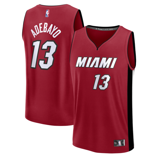 Bam Adebayo Miami Heat Fanatics Fast Break Replica Player Jersey - Statement Edition - Red Official NBA Team Apparel Basketball Fan Gear