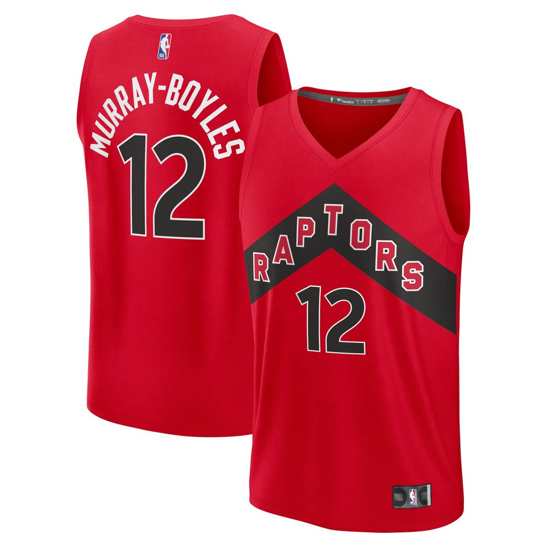 Collin Murray-Boyles Toronto Raptors Fanatics 2025 NBA Draft First Round Pick Fast Break Replica Jersey - Icon Edition - Red Official NBA Team Apparel
