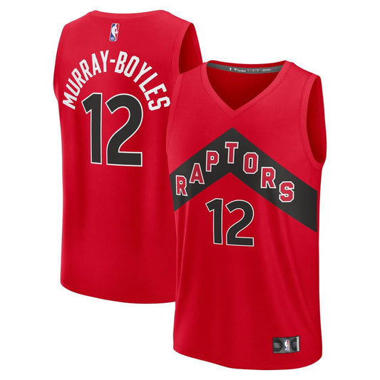 Collin Murray-Boyles Toronto Raptors Fanatics 2025 NBA Draft First Round Pick Fast Break Replica Jersey - Icon Edition - Red Official NBA Team Apparel