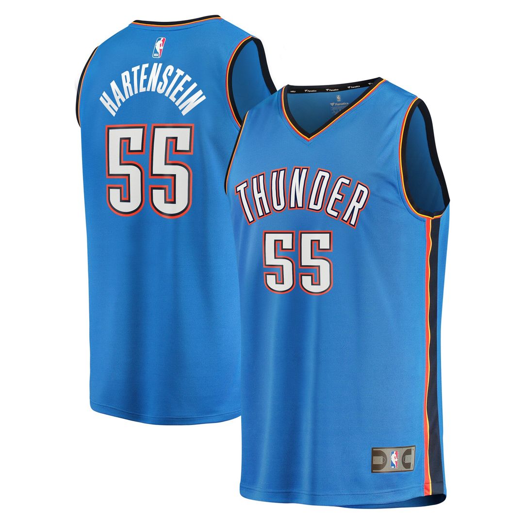 Isaiah Hartenstein Oklahoma City Thunder Fanatics Fast Break Replica Player Jersey - Icon Edition - Blue Official NBA Team Apparel Basketball Fan Gear