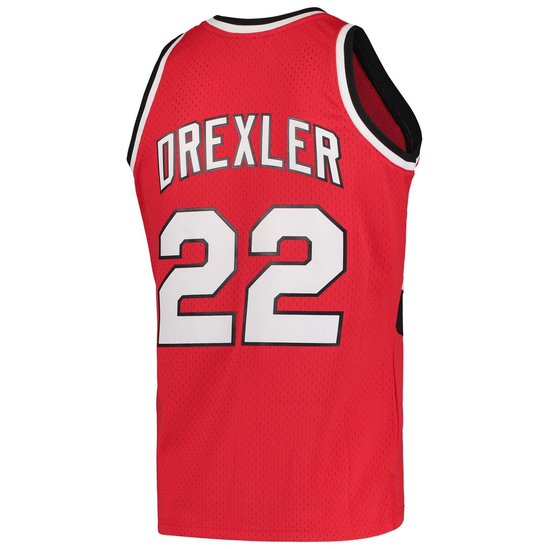 Clyde Drexler Portland Trail Blazers Mitchell & Ness 1983/84 Hardwood Classics Swingman Jersey - Red Official NBA Team Apparel Basketball Fan Gear
