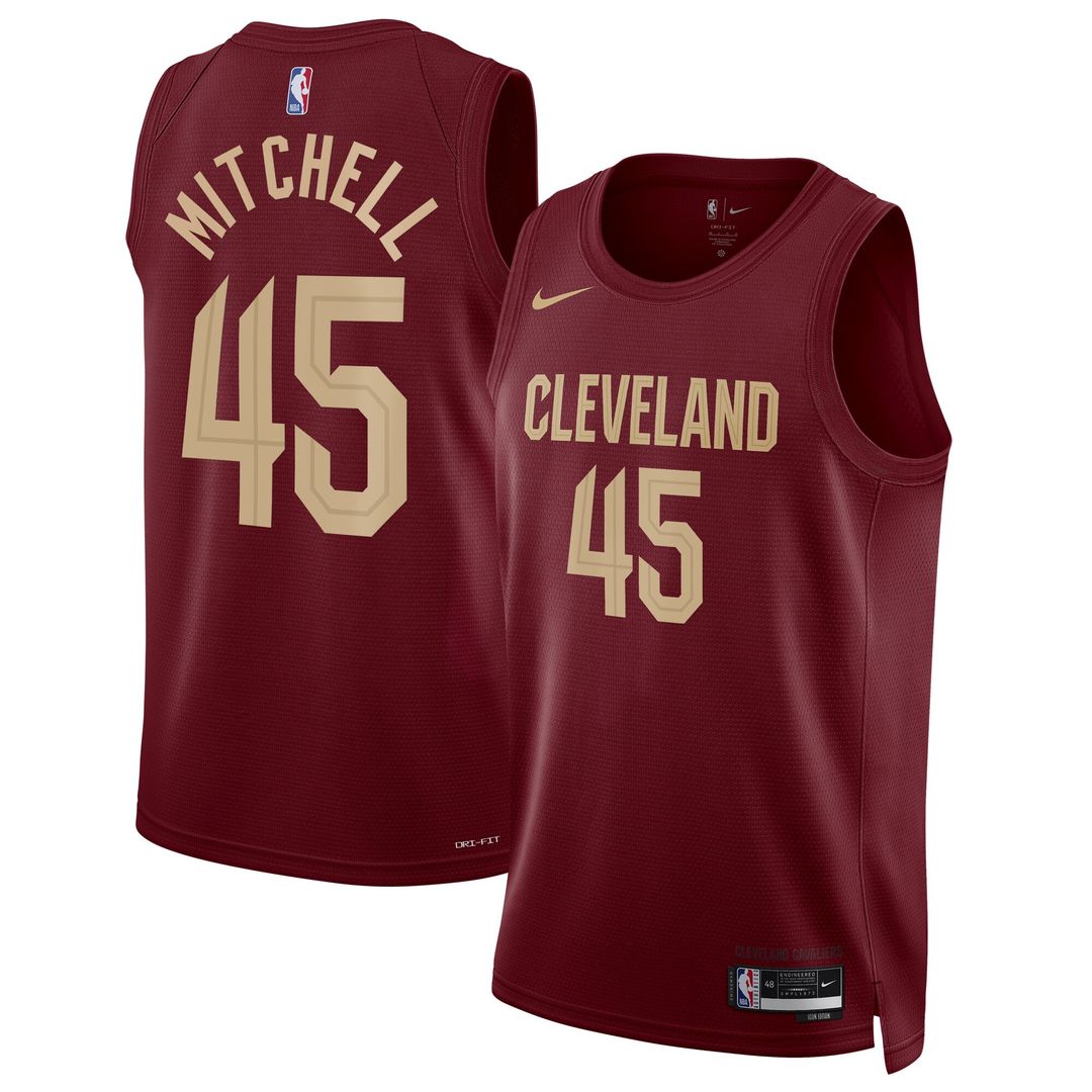 Donovan Mitchell Cleveland Cavaliers Nike Unisex Swingman Jersey - Icon Edition - Wine Official NBA Team Apparel Basketball Fan Gear