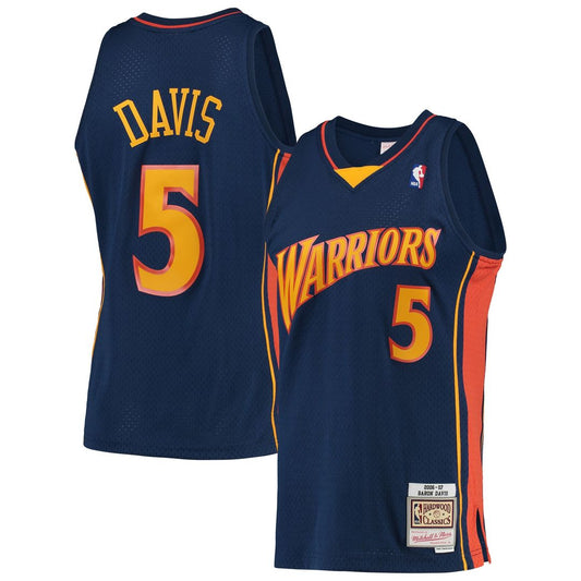 Baron Davis Golden State Warriors Mitchell & Ness 2006/07 Hardwood Classics Swingman Jersey - Navy Official NBA Team Apparel Basketball Fan Gear