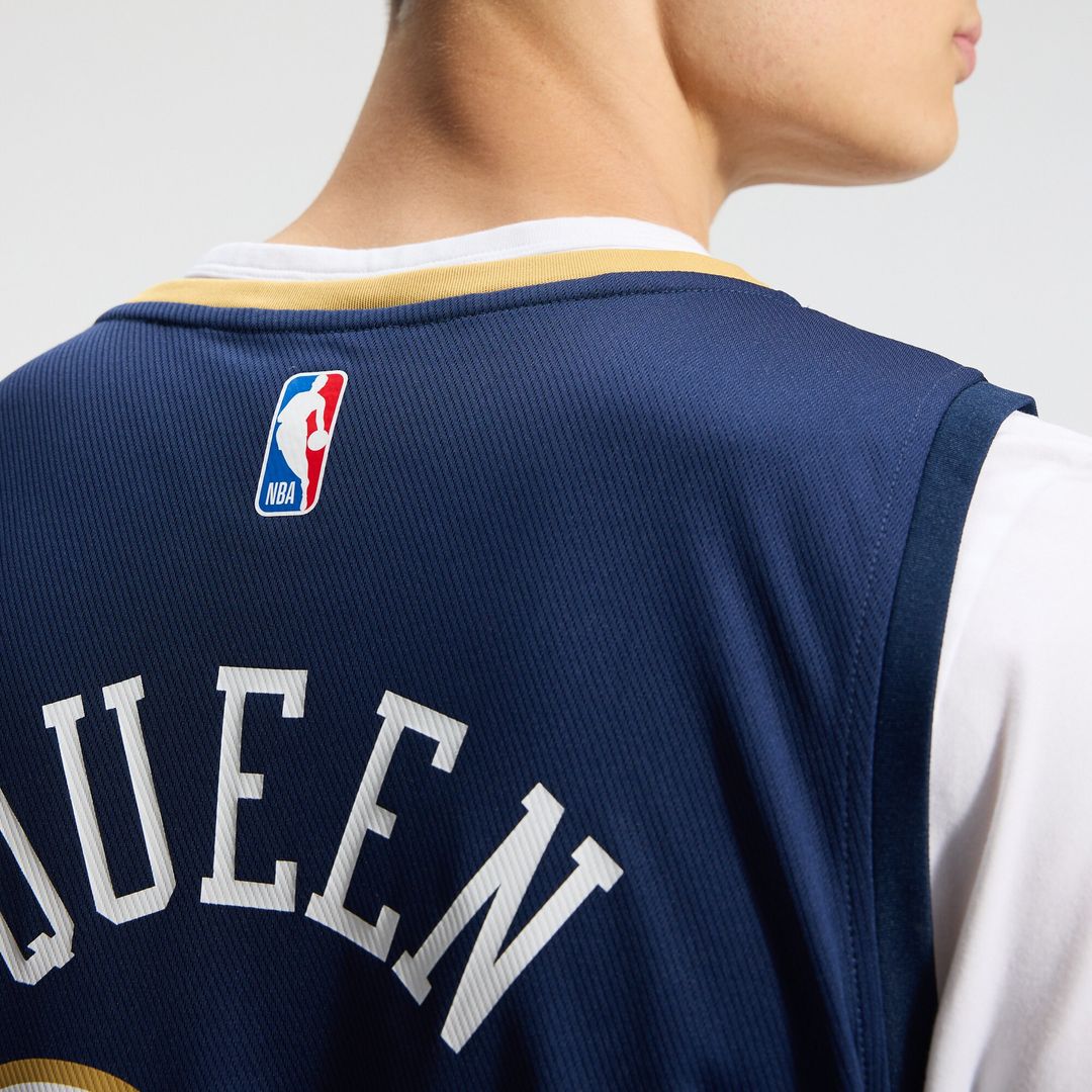 Derik Queen New Orleans Pelicans Fanatics Fast Break Replica Jersey - Icon Edition - Navy Official NBA Team Apparel Basketball Fan Gear