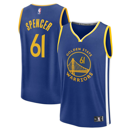 Pat Spencer Golden State Warriors Fanatics Fast Break Replica Player Jersey - Icon Edition - Royal Official NBA Team Apparel Basketball Fan Gear