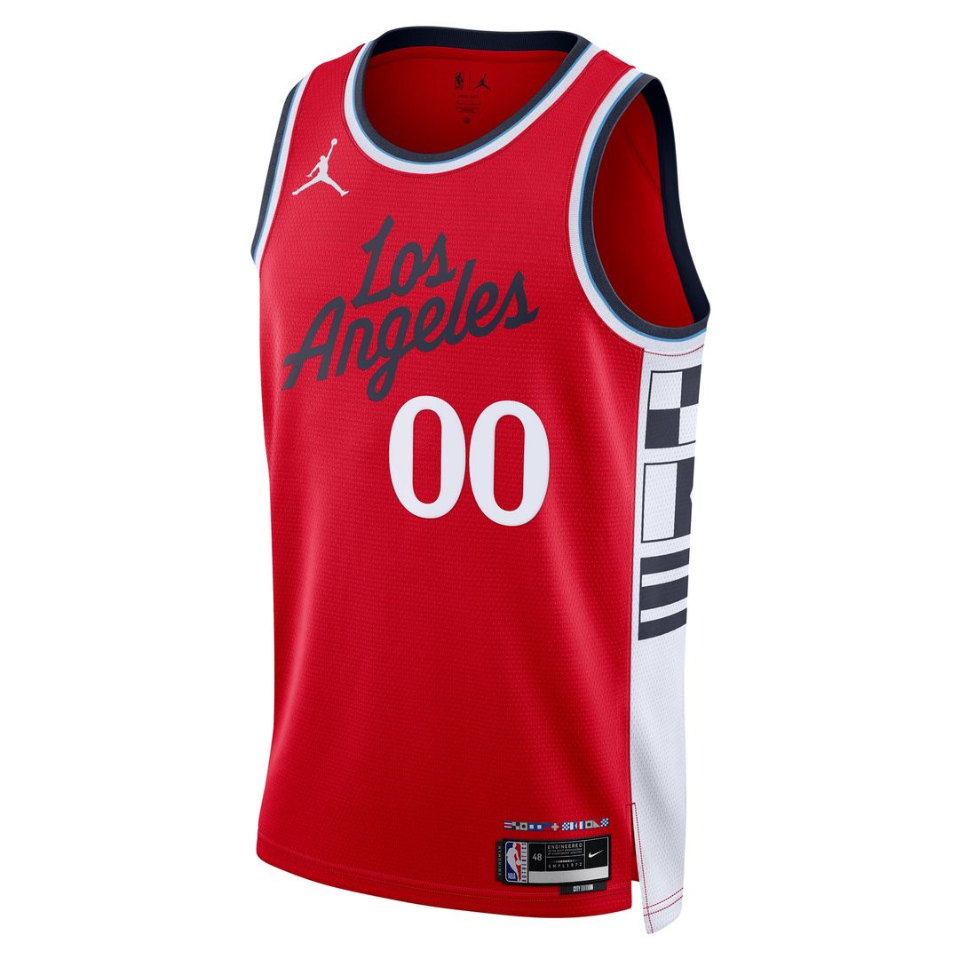 LA Clippers Jordan Brand Unisex 2024/25 Custom Swingman Jersey - Statement Edition - Red Official NBA Team Apparel Basketball Fan Gear