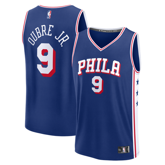Kelly Oubre Jr. Philadelphia 76ers Fanatics Fast Break Jersey - Icon Edition - Blue Official NBA Team Apparel Basketball Fan Gear