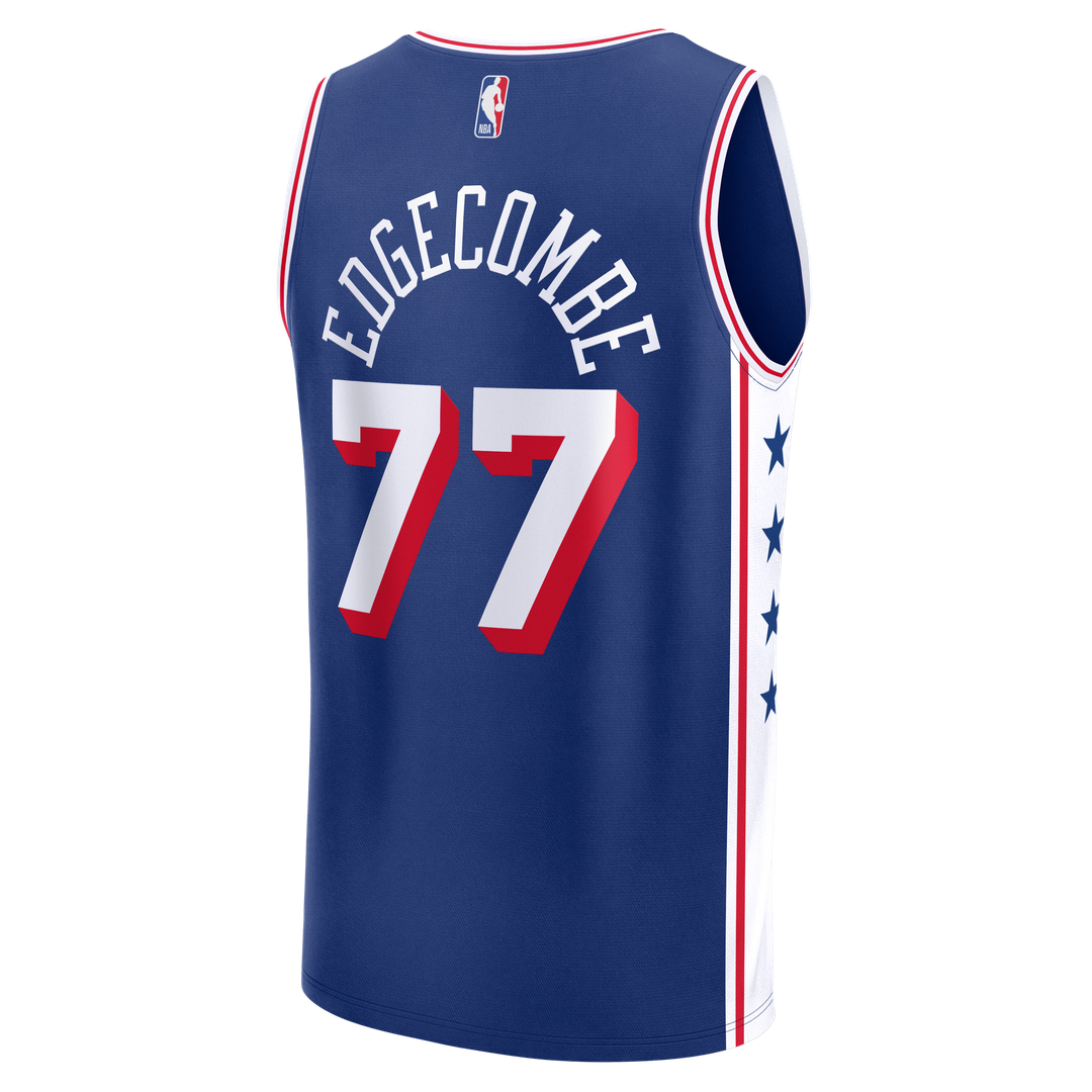 VJ Edgecombe Philadelphia 76ers Fanatics Fast Break Jersey - Royal - Icon Edition Official NBA Team Apparel Basketball Fan Gear