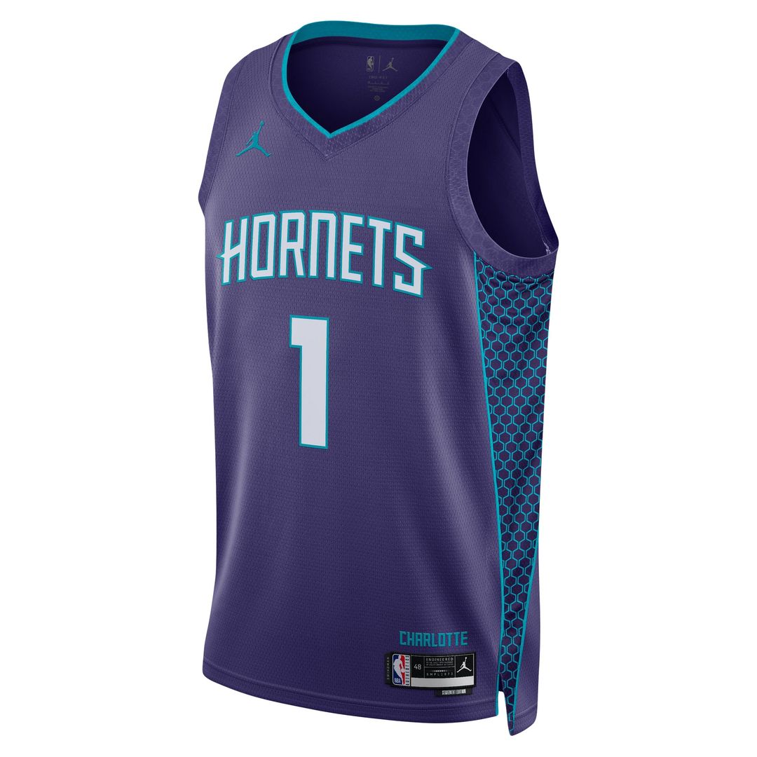 LaMelo Ball Charlotte Hornets Jordan Brand Unisex Swingman Jersey - Statement Edition - Purple Official NBA Team Apparel Basketball Fan Gear