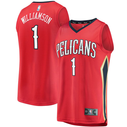 Zion Williamson New Orleans Pelicans Fanatics Replica Fast Break Jersey Red - Statement Edition Official NBA Team Apparel Basketball Fan Gear