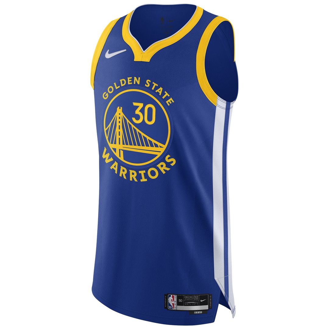Stephen Curry Golden State Warriors Nike Authentic Jersey - Icon Edition - Royal Official NBA Team Apparel Basketball Fan Gear
