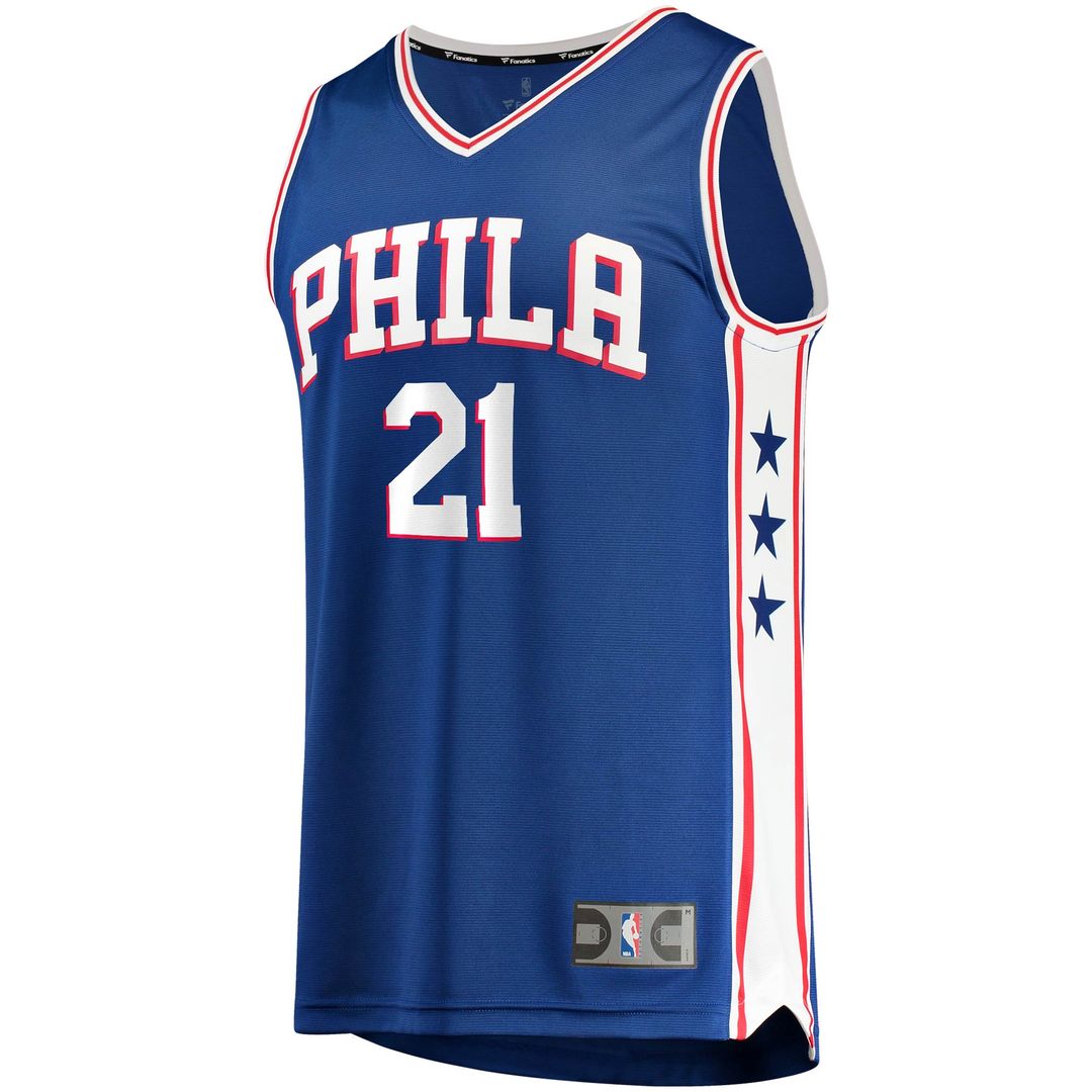 Joel Embiid Philadelphia 76ers Fanatics Fast Break Replica Player Jersey - Icon Edition - Royal Official NBA Team Apparel Basketball Fan Gear