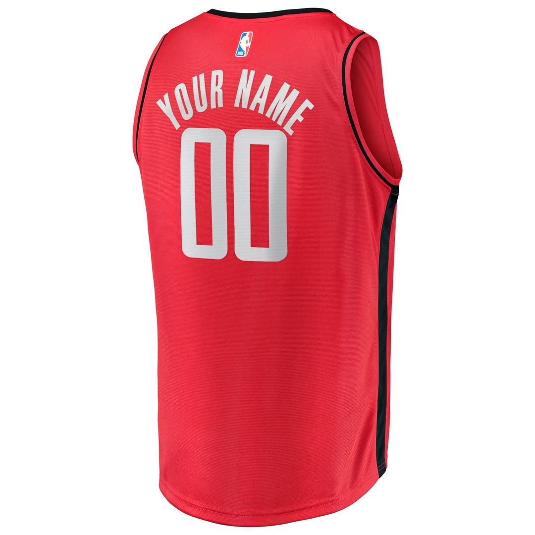 Houston Rockets Fanatics Youth Fast Break Custom Replica Jersey - Icon Edition – Red Official NBA Team Apparel Basketball Fan Gear
