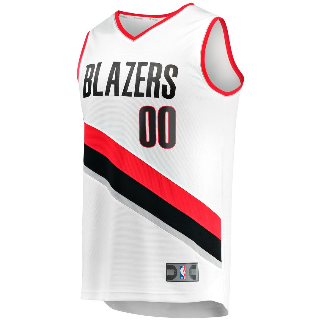 Portland Trail Blazers Fanatics Fast Break Custom Replica Jersey - Association Edition - White Official NBA Team Apparel Basketball Fan Gear
