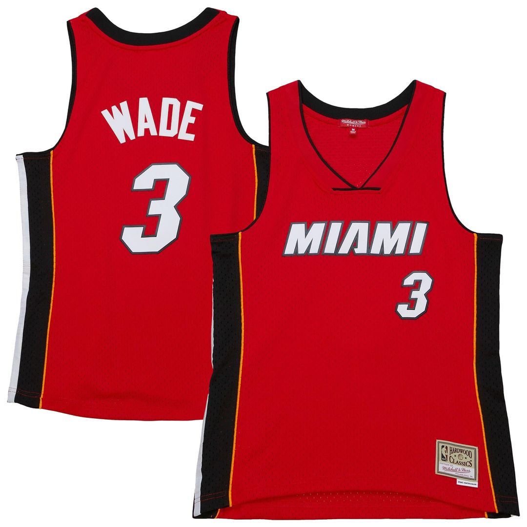 Dwyane Wade Miami Heat Women's 2005/06 Hardwood Classics Swingman Jersey - Red Official NBA Team Apparel Basketball Fan Gear