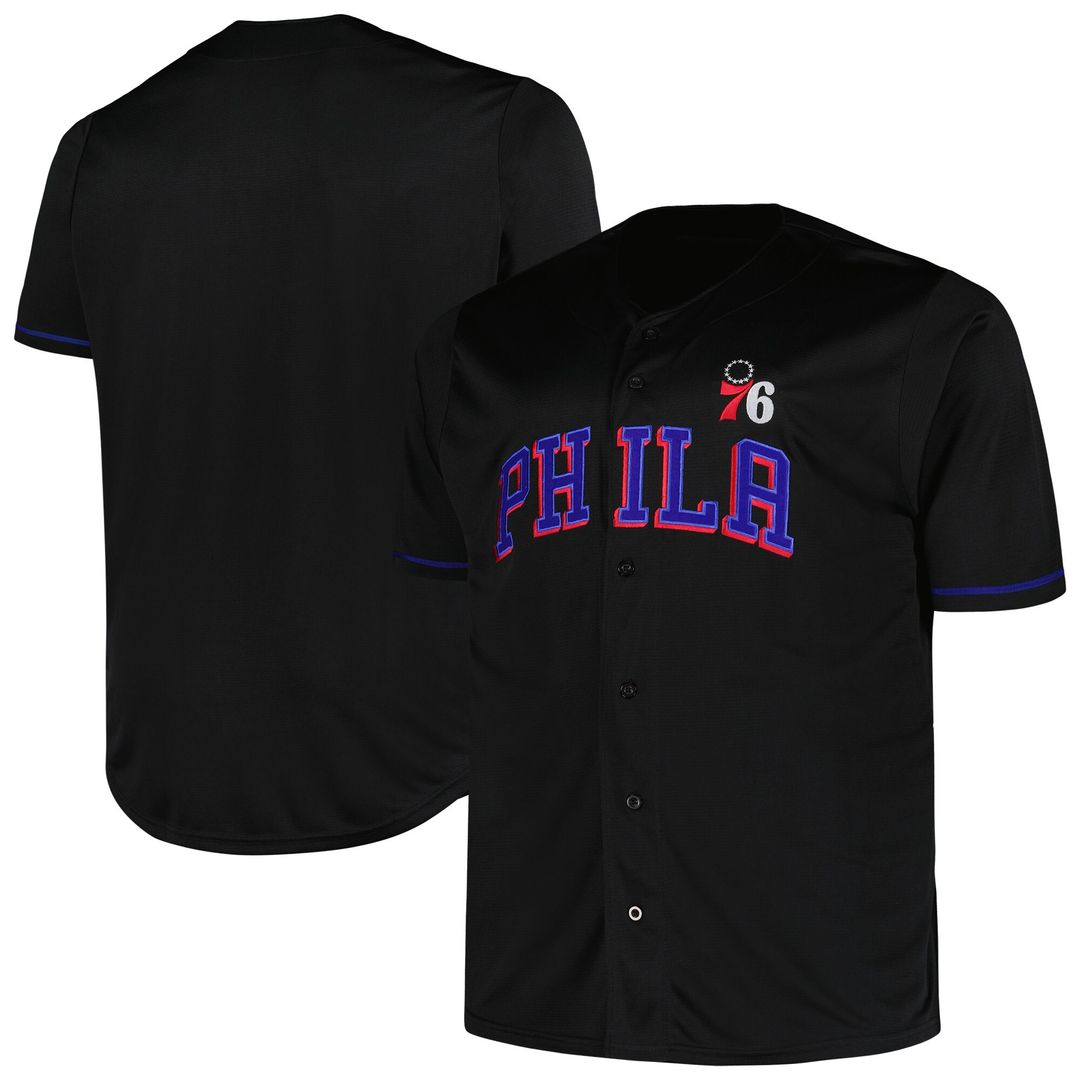 Philadelphia 76ers Profile Big & Tall Pop Jersey - Black Official NBA Team Apparel Basketball Fan Gear