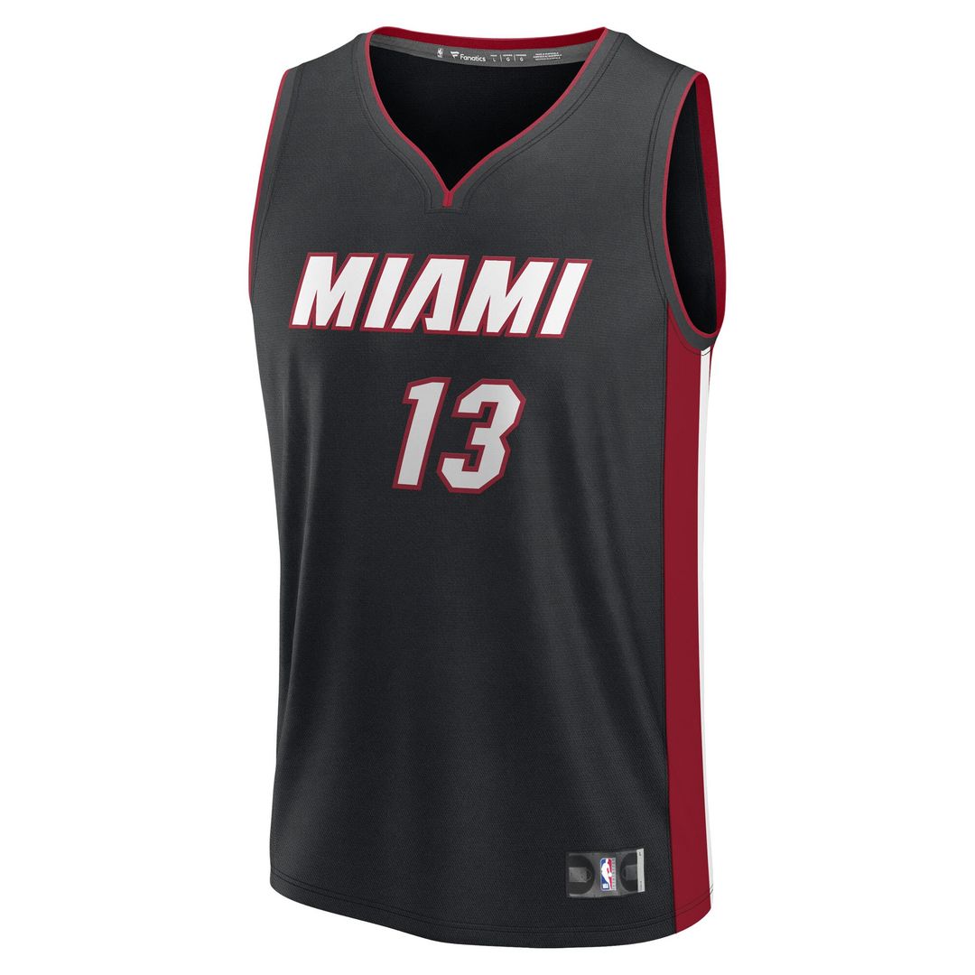 Bam Adebayo Miami Heat Fanatics Youth Fast Break Replica Player Jersey - Black - Icon Edition Official NBA Team Apparel Basketball Fan Gear