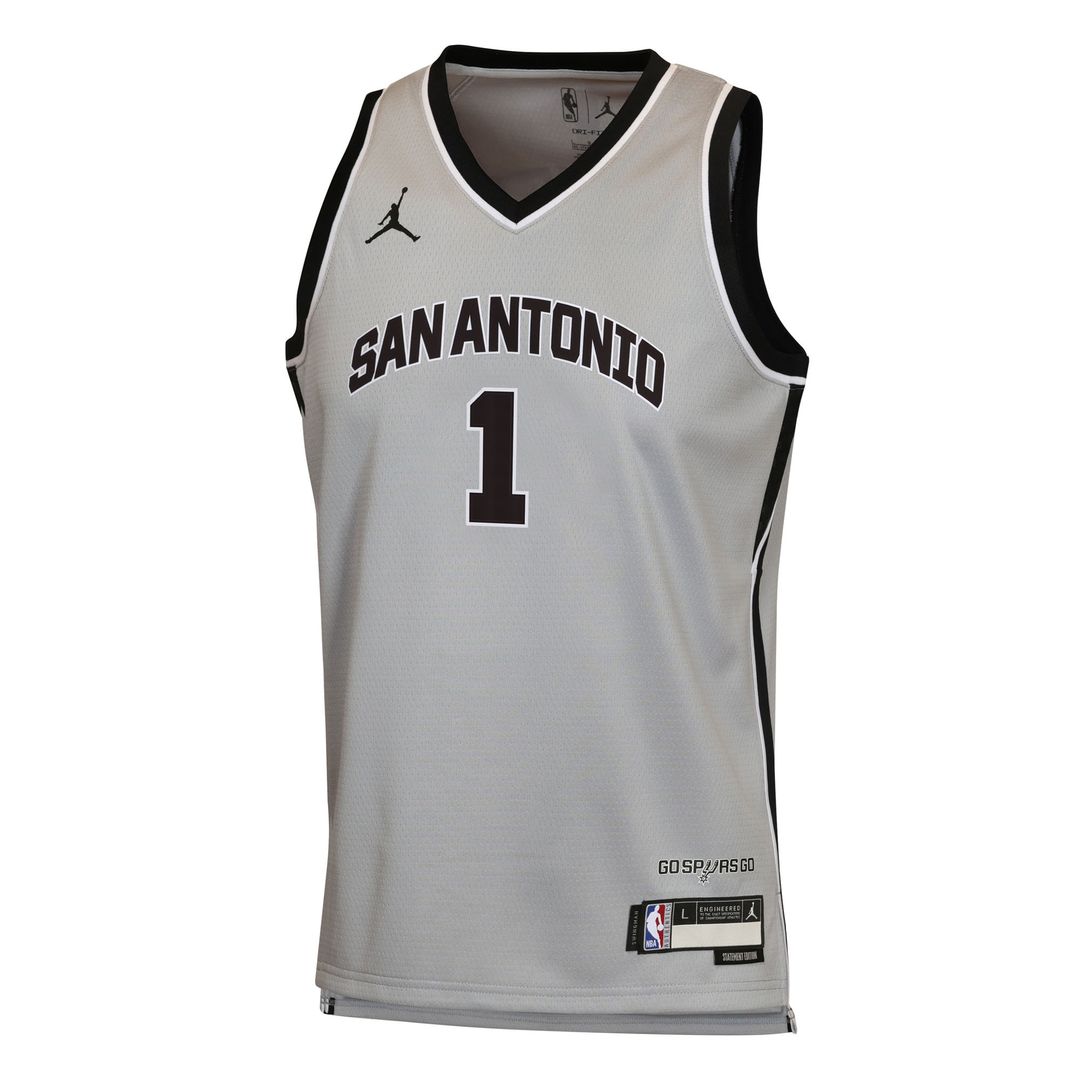 Victor Wembanyama San Antonio Spurs Jordan Brand Youth Swingman Jersey - Statement Edition - Silver Official NBA Team Apparel Basketball Fan Gear