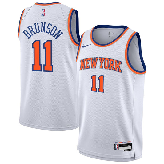 Jalen Brunson New York Knicks Nike Youth Association Swingman Jersey - White Official NBA Team Apparel Basketball Fan Gear