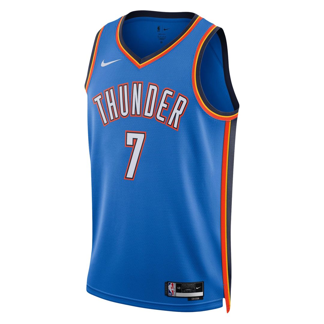 Chet Holmgren Oklahoma City Thunder Nike Unisex 2022 NBA Draft First Round Pick Player Swingman Jersey - Icon Edition - Blue Official NBA Team Apparel