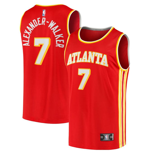 Nickeil Alexander-Walker Atlanta Hawks Fanatics Fast Break Replica Jersey - Red - Icon Edition Official NBA Team Apparel Basketball Fan Gear