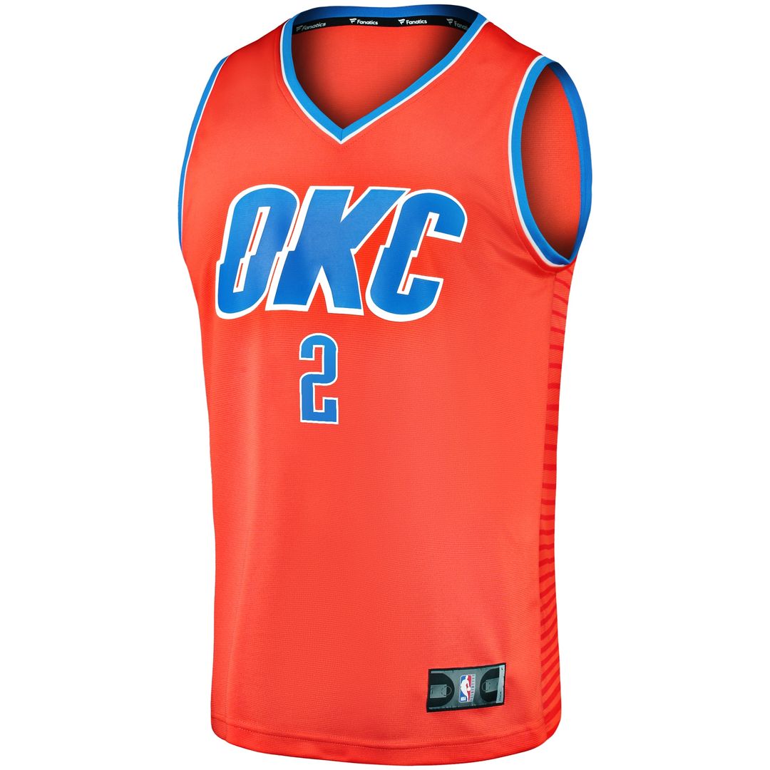 Shai Gilgeous-Alexander Oklahoma City Thunder Fanatics Fast Break Player Jersey - Statement Edition - Orange Official NBA Team Apparel Basketball Fan