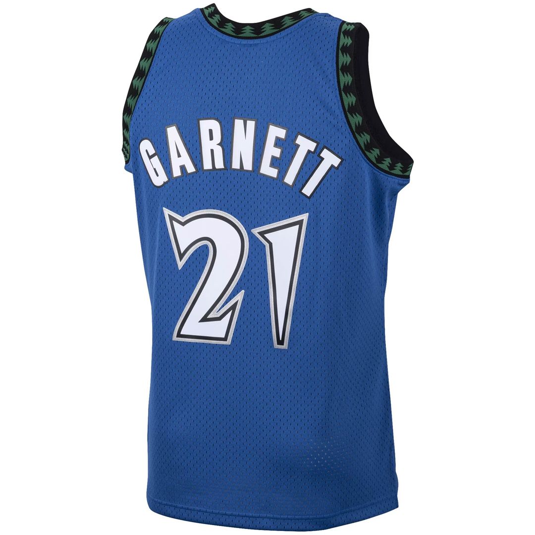 Kevin Garnett Minnesota Timberwolves Mitchell & Ness Big & Tall 2003/04 Hardwood Classics Swingman Jersey - Blue Official NBA Team Apparel Basketball
