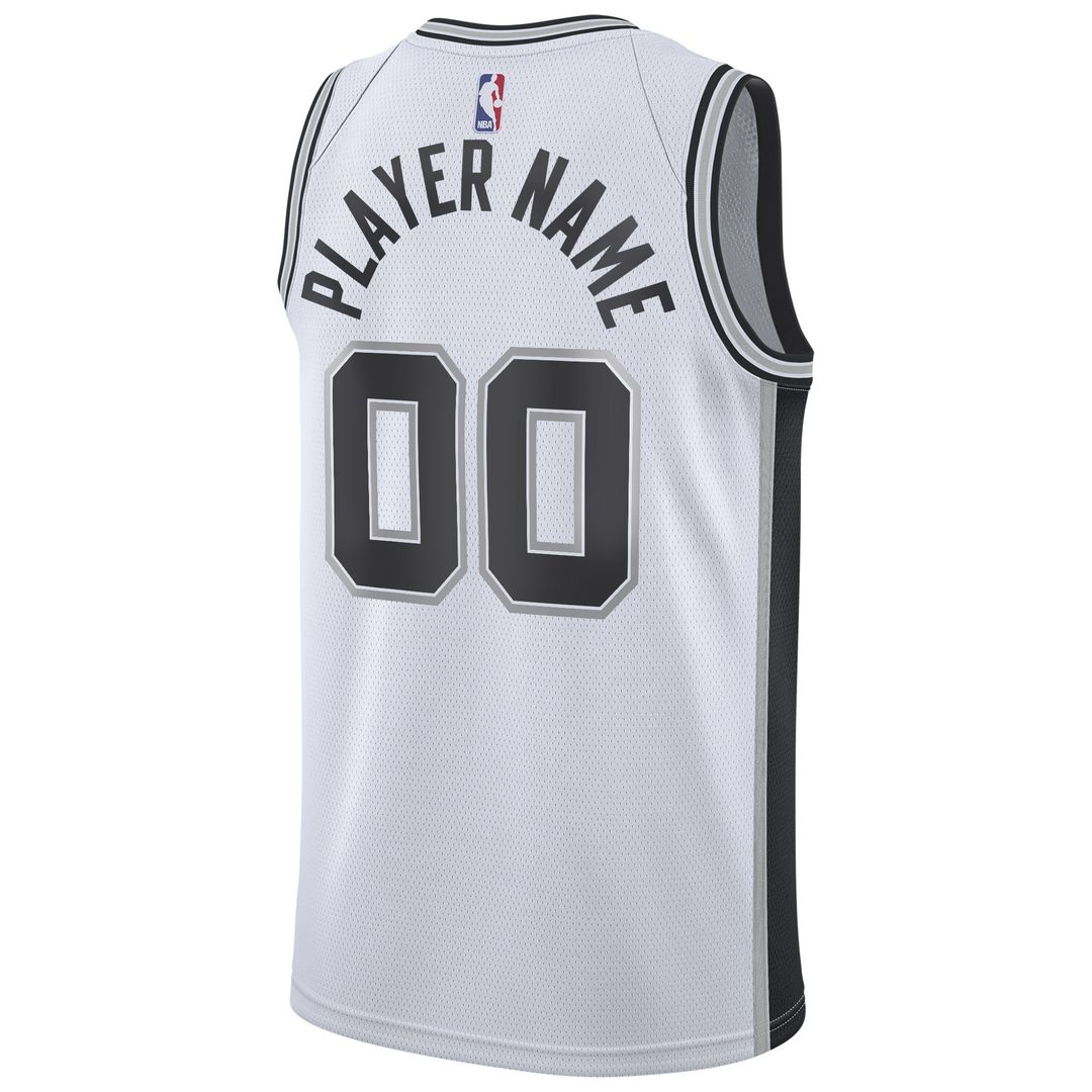 San Antonio Spurs Nike 2020/21 Swingman Custom Jersey - Association Edition - White Official NBA Team Apparel Basketball Fan Gear
