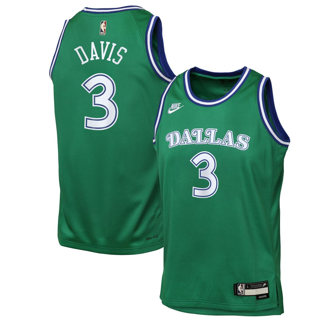 Anthony Davis Dallas Mavericks Nike Youth Swingman Jersey - Classic Edition - Green Official NBA Team Apparel Basketball Fan Gear