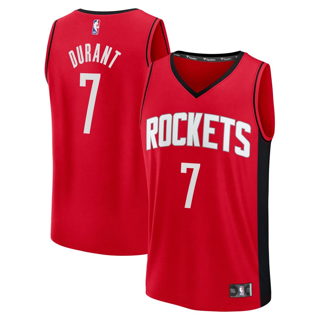 Kevin Durant Houston Rockets Fanatics Youth Fast Break Replica Player Jersey - Icon Edition - Red Official NBA Team Apparel Basketball Fan Gear