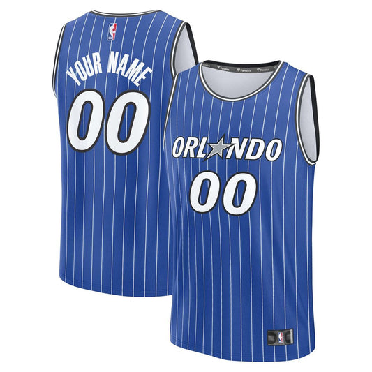 Orlando Magic Fanatics Youth Fast Break Replica Custom Jersey - Icon Edition - Blue Official NBA Team Apparel Basketball Fan Gear