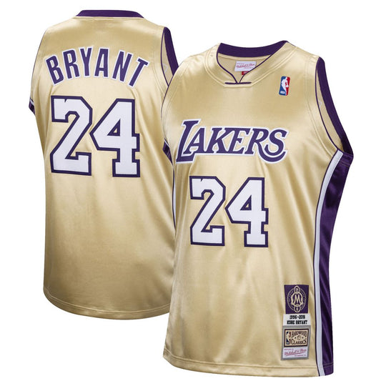 Kobe Bryant Los Angeles Lakers Mitchell & Ness Hall of Fame Class of 2020 #24 Authentic Hardwood Classics Jersey - Gold Official NBA Team Apparel Bask
