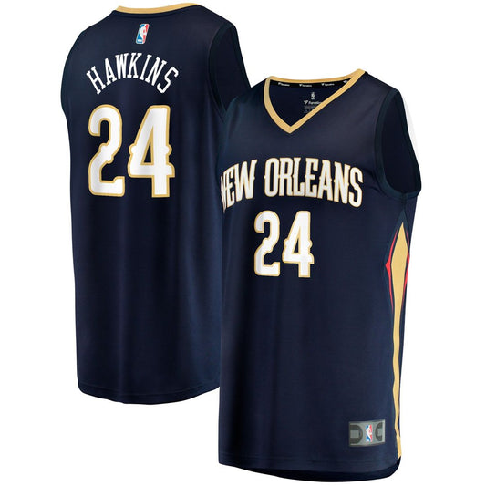 Jordan Hawkins New Orleans Pelicans Fanatics Fast Break Replica Jersey - Icon Edition - Navy Official NBA Team Apparel Basketball Fan Gear